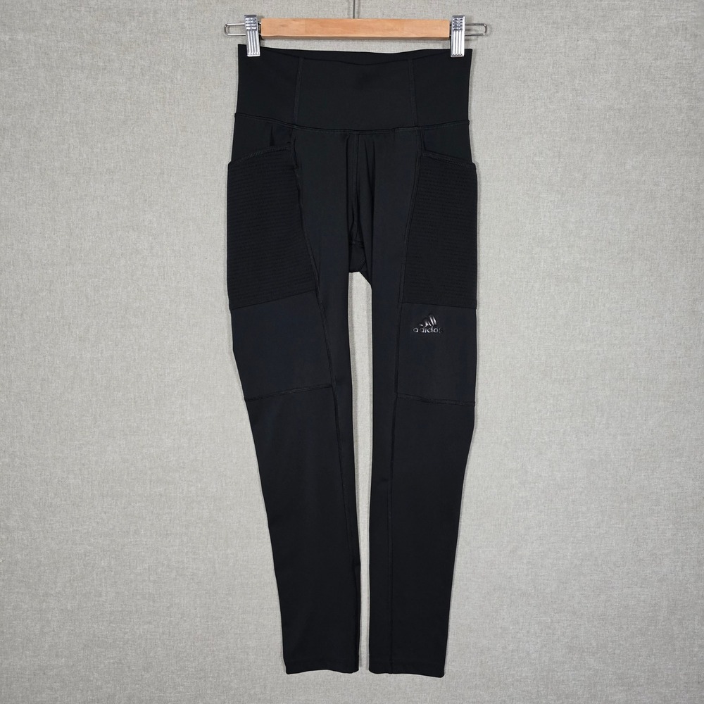 Adidas Women's Leggings HEAT.RDY Running Mesh Side Pockets High Rise Black XS